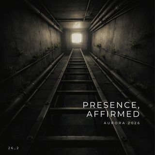 Dimly lit tunnel with metal ladder leading to a distant, bright exit. Scattered greenery is present on the walls.